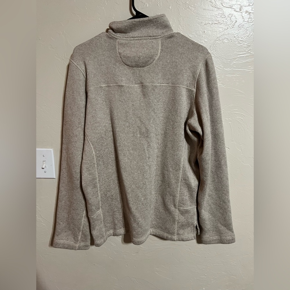 Woolrich‎ Pullover 1/4 Zip Sweater Jacket Men's Medium M Beige Tan - Picture 3 of 8